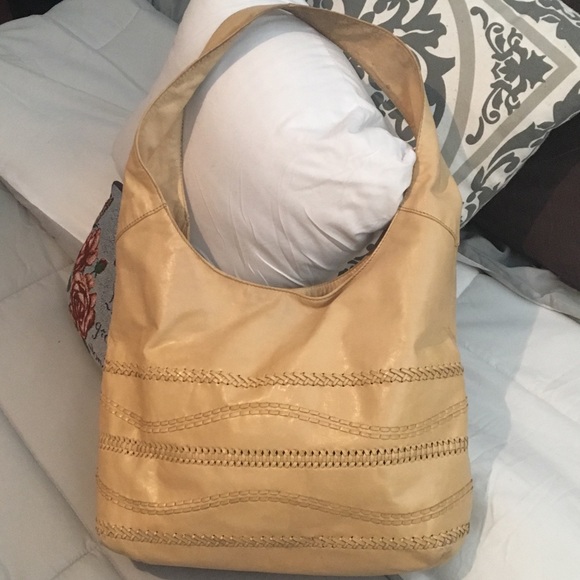 Sigrid Olsen Camel Leather Hobo Style Bag - Picture 2 of 6